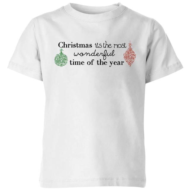 Wonderful Christmas year Kids' T-Shirt - White - 9-10 Jahre - Weiß on Productcaster.