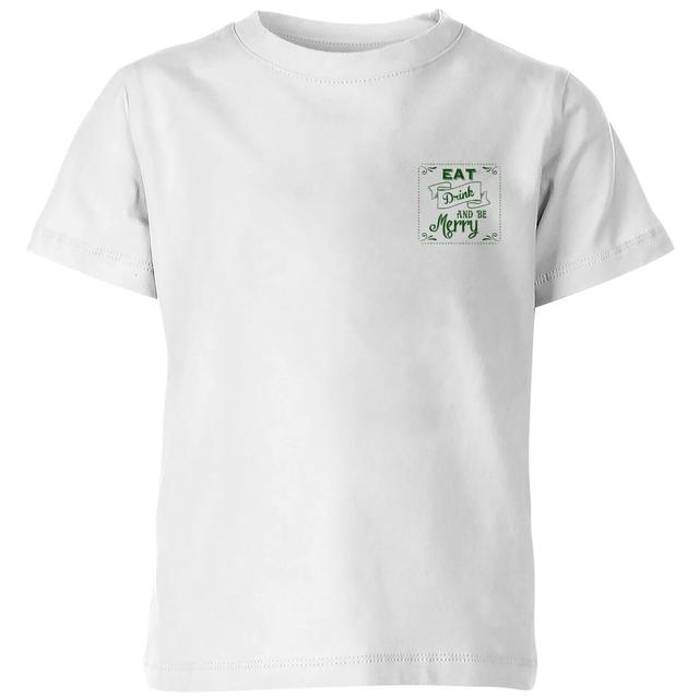 Drink merry Kids' T-Shirt - White - 3-4 Jahre - Weiß on Productcaster.