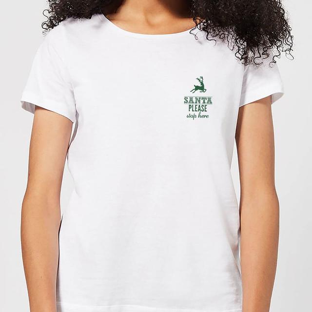 Santa stop Pocket Women's T-Shirt - White - L - Weiß on Productcaster.