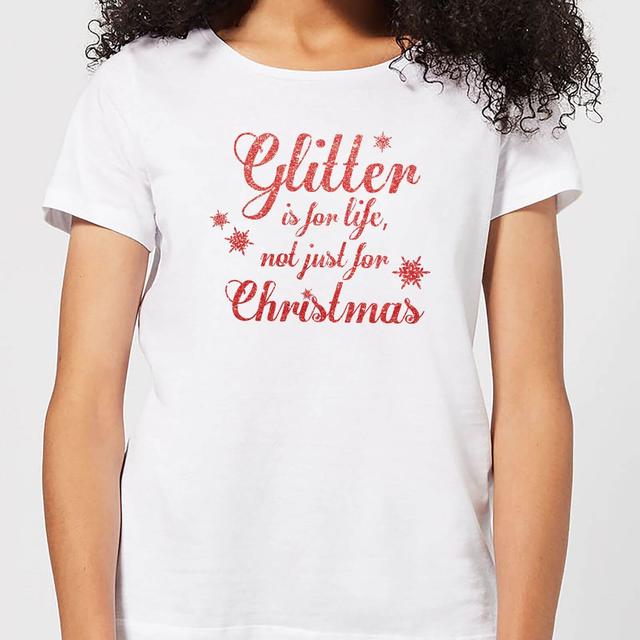 Glitter is for Life Women's T-Shirt - White - S on Productcaster.