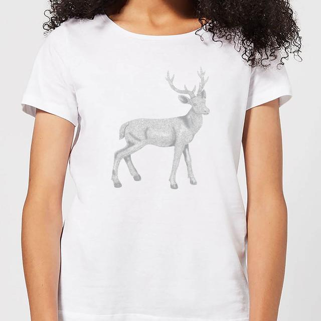 Glitter Stag Women's T-Shirt - White - XXL - Weiß on Productcaster.