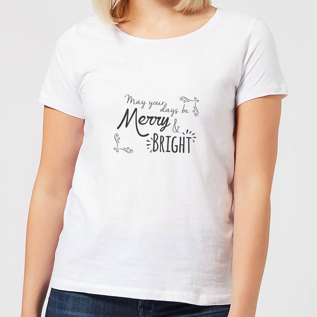 Merry & Bright Days Women's T-Shirt - White - S - Weiß on Productcaster.