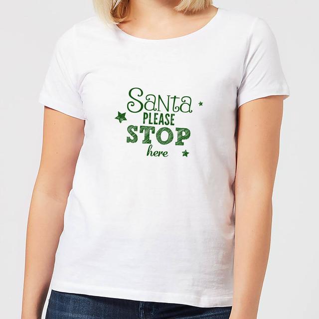 Santa Stop Women's T-Shirt - White - XXL - Weiß on Productcaster.