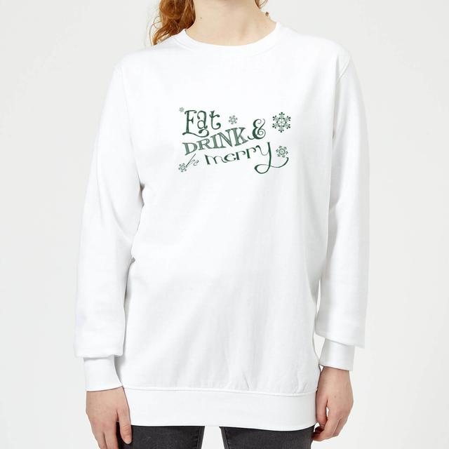 Eat and Drink Women's Sweatshirt - White - XXL - White on Productcaster.