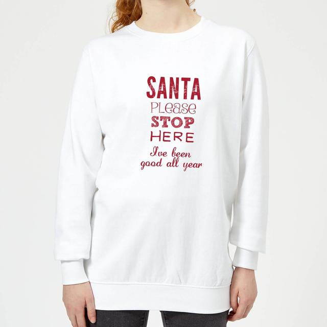 Please santa Women's Sweatshirt - White - XL - Weiß on Productcaster.