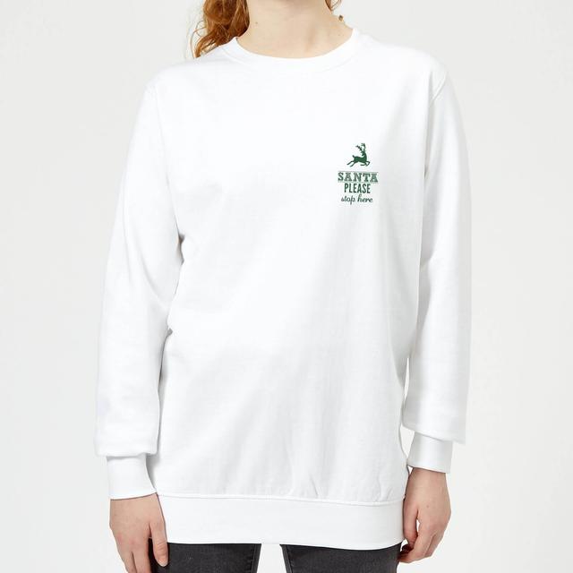 Santa stop Pocket Women's Sweatshirt - White - S - Weiß on Productcaster.