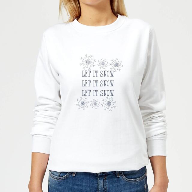 Let it Snow Women's Sweatshirt - White - S - Weiß on Productcaster.