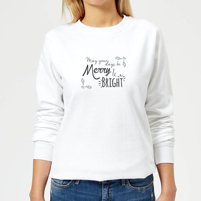 Merry & Bright Days Women's Sweatshirt - White - L on Productcaster.