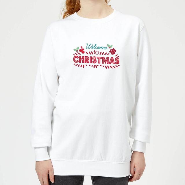 Welcome to Christmas Women's Jumper - White - XS - White on Productcaster.