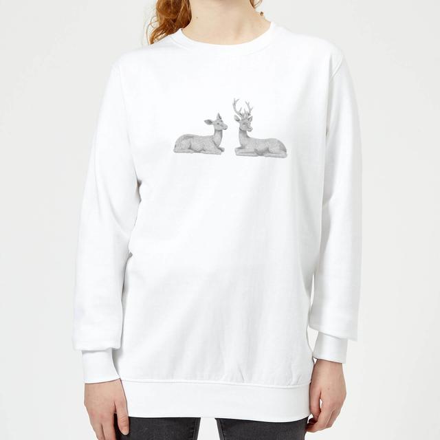 Glitter Stags Women's Sweatshirt - White - XXL - Weiß on Productcaster.