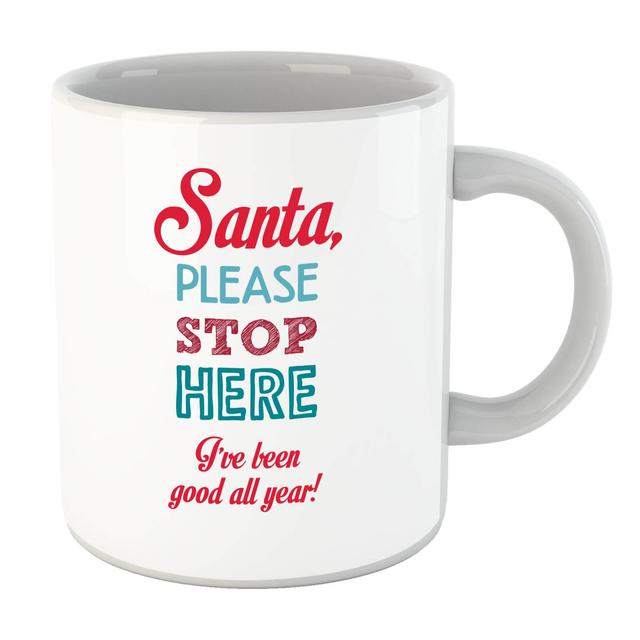 Stop here santa Mug on Productcaster.