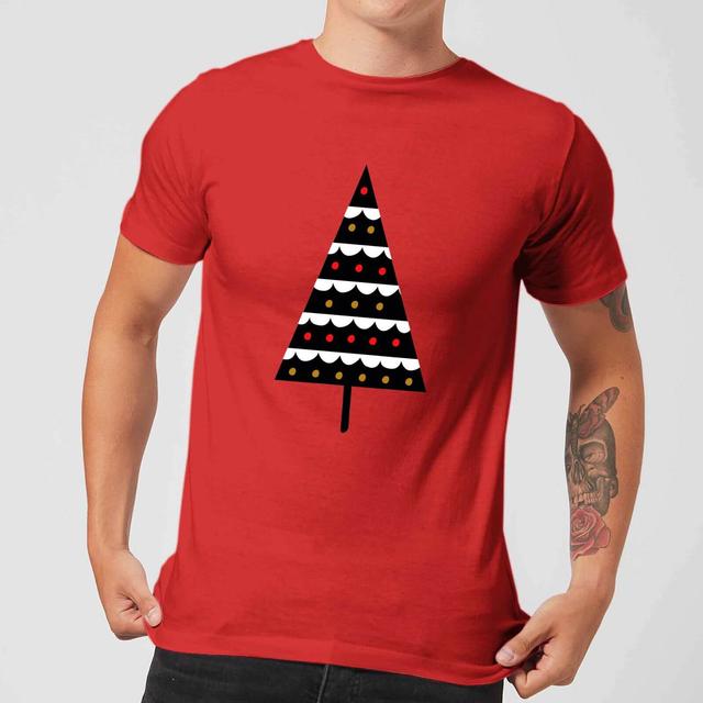 Dark Christmas Tree Men's T-Shirt - Red - S - Rot on Productcaster.