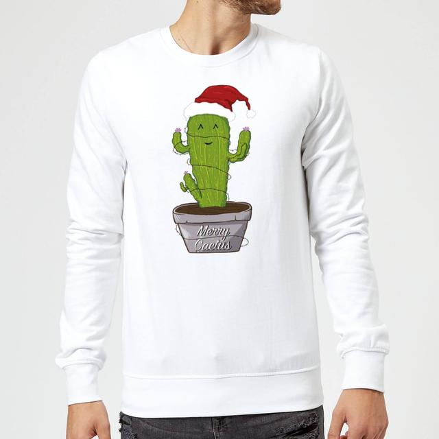 Merry Cactus Sweatshirt - White - XXL - White on Productcaster.