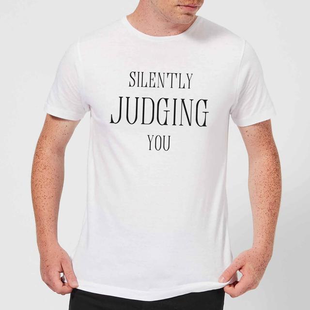 Silently Judging You Men's T-Shirt - White - XL - Weiß on Productcaster.