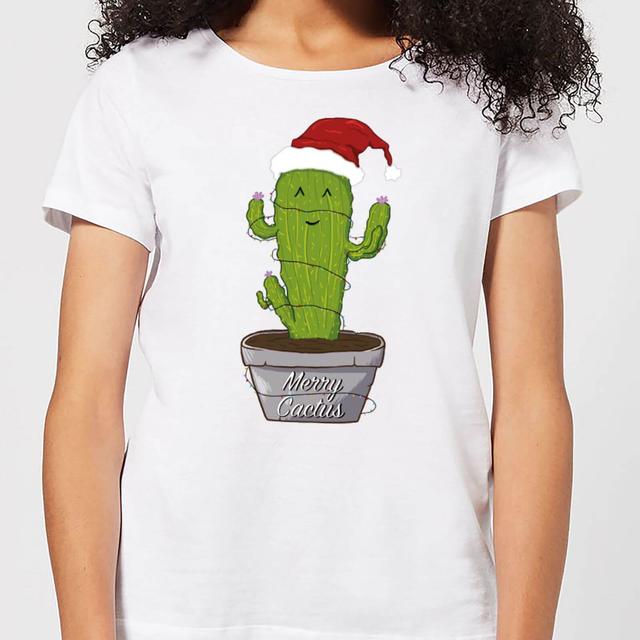 Merry Cactus Women's T-Shirt - White - XL - White on Productcaster.