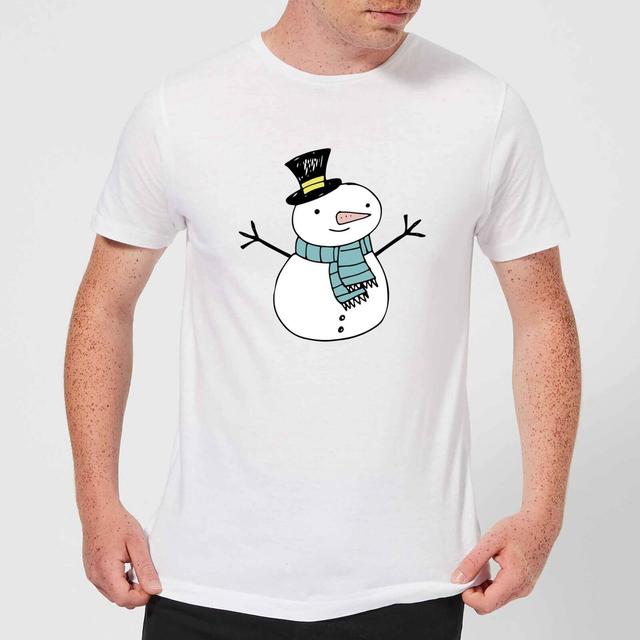 Christmas Snowman Men's T-Shirt - White - XXL - Weiß on Productcaster.