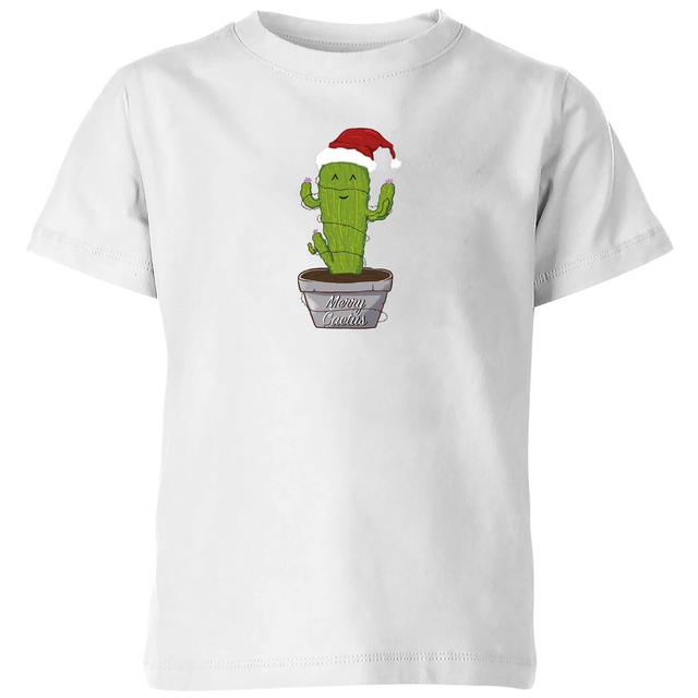 Merry Cactus Kids' T-Shirt - White - 9-10 Jahre - Weiß on Productcaster.