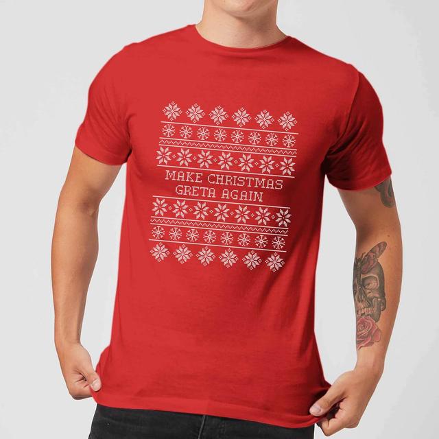 Make Christmas Greta Again Men's T-Shirt - Red - M - Rot on Productcaster.