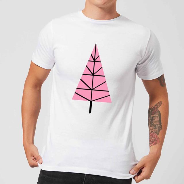 Triangle Christmas Tree Men's T-Shirt - White - XL - Weiß on Productcaster.