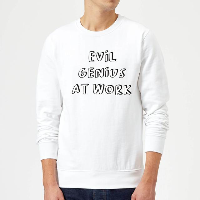 Evil Genius At Work Sweatshirt - White - L - Weiß on Productcaster.