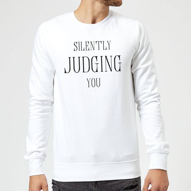 Silently Judging You Sweatshirt - White - XXL - Weiß on Productcaster.