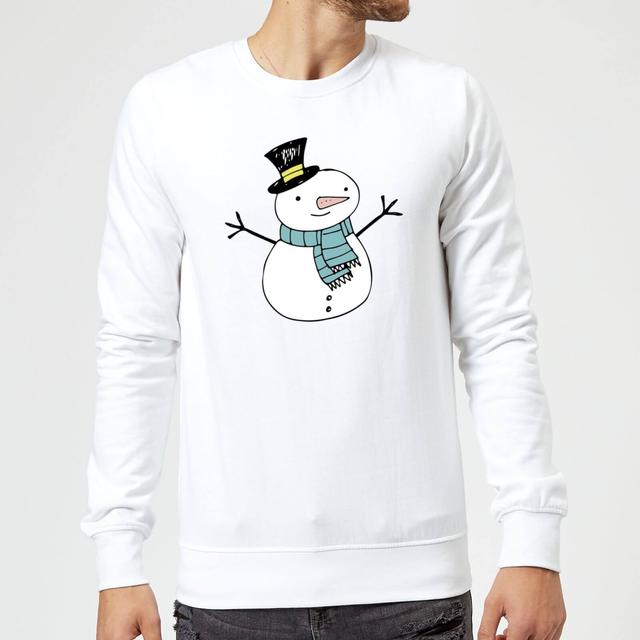 Christmas Snowman Sweatshirt - White - XXL - Weiß on Productcaster.