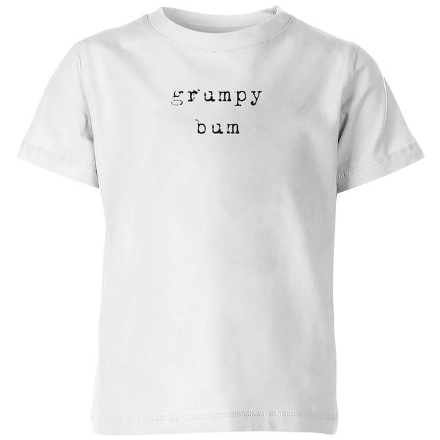 Grumpy Bum Kids' T-Shirt - White - 7-8 Jahre - Weiß on Productcaster.