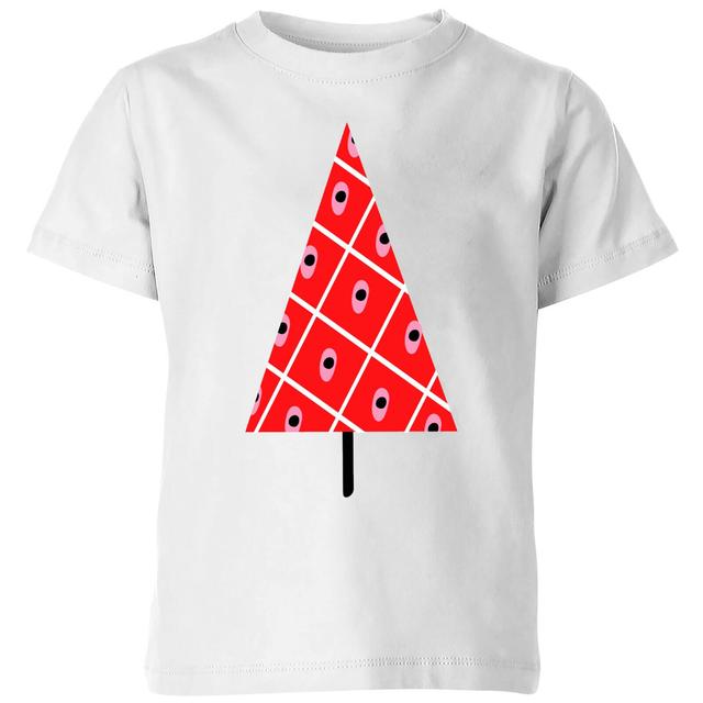 Spotty Christmas Tree Kids' T-Shirt - White - 3-4 Jahre - Weiß on Productcaster.