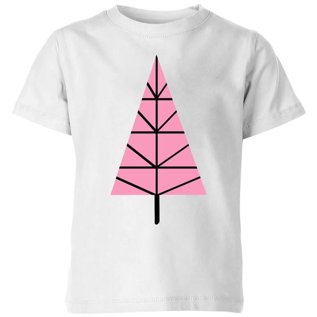 Triangle Christmas Tree Kids' T-Shirt - White - 5-6 Jahre on Productcaster.