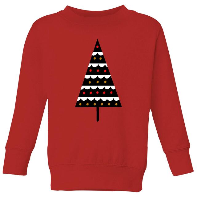 Dark Christmas Tree Kids' Jumper - Red - 3-4 Years - Red on Productcaster.