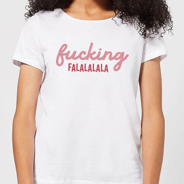 Cross Stitch Fucking Falalalalalala Women's T-Shirt - White - XXL - Weiß on Productcaster.