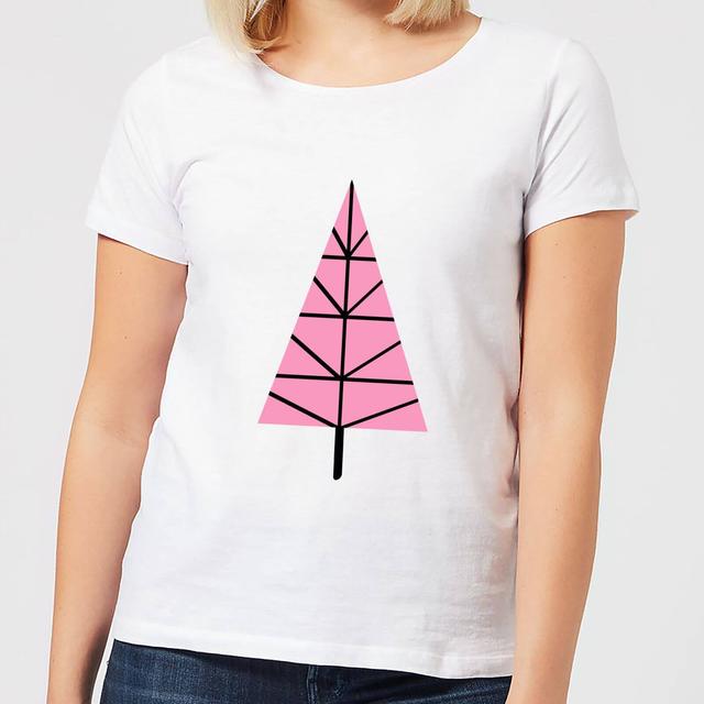 Triangle Christmas Tree Women's T-Shirt - White - XXL - Weiß on Productcaster.