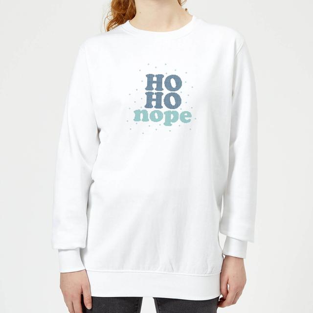 Cross Stitch Ho Ho Nope Women's Sweatshirt - White - M - Weiß on Productcaster.