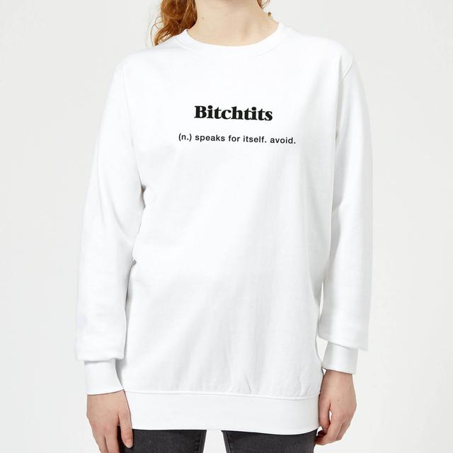 Bitchtits Women's Sweatshirt - White - M - Weiß on Productcaster.