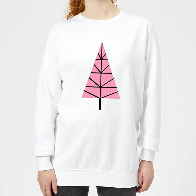 Triangle Christmas Tree Women's Sweatshirt - White - L - Weiß on Productcaster.