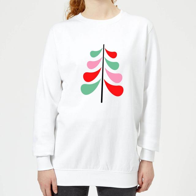 Simple Christmas Tree Women's Sweatshirt - White - XXL - Weiß on Productcaster.