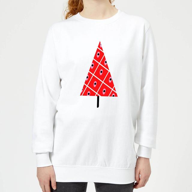 Spotty Christmas Tree Women's Sweatshirt - White - S - Weiß on Productcaster.