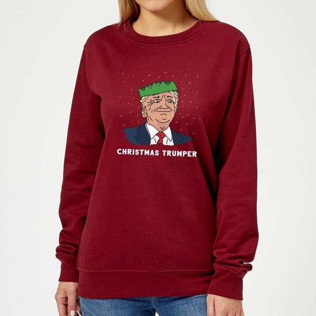 Christmas Trumper Women's Sweatshirt - Burgundy - S - Burgundy on Productcaster.