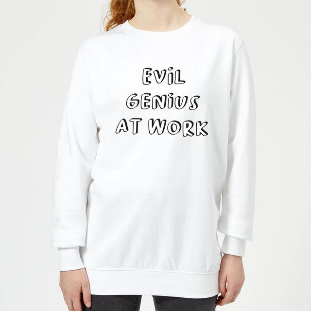 Evil Genius At Work Women's Sweatshirt - White - XXL - Weiß on Productcaster.