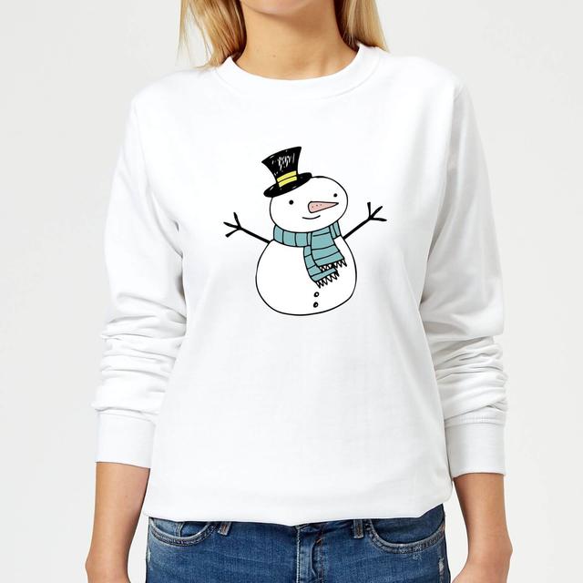 Christmas Snowman Women's Sweatshirt - White - XL - Weiß on Productcaster.