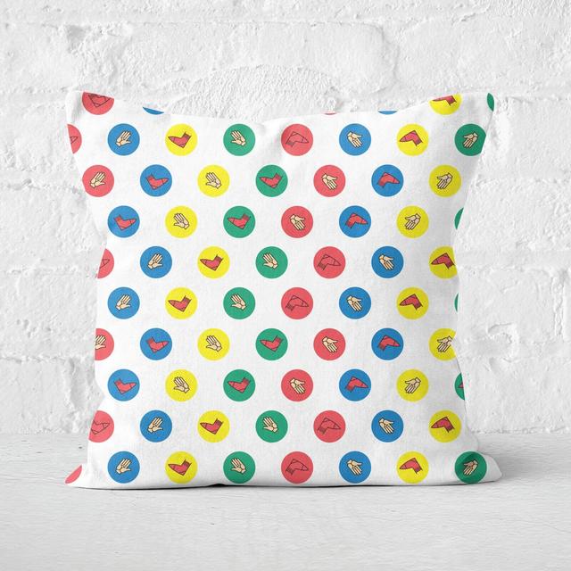 Twister White Square Cushion - 40x40cm - Soft Touch on Productcaster.