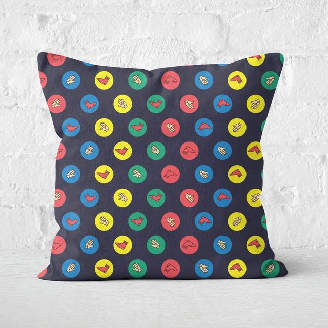 Twister Black Square Cushion - 50x50cm - Soft Touch on Productcaster.