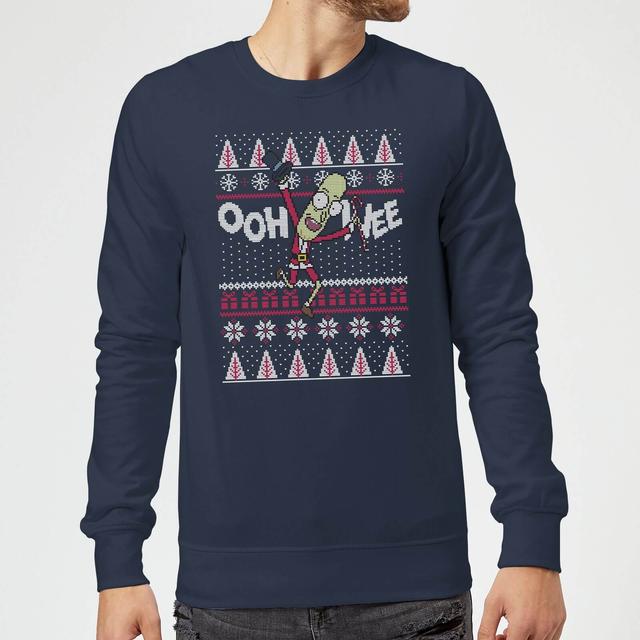 Rick and Morty Ooh Wee Christmas Jumper - Navy - L on Productcaster.