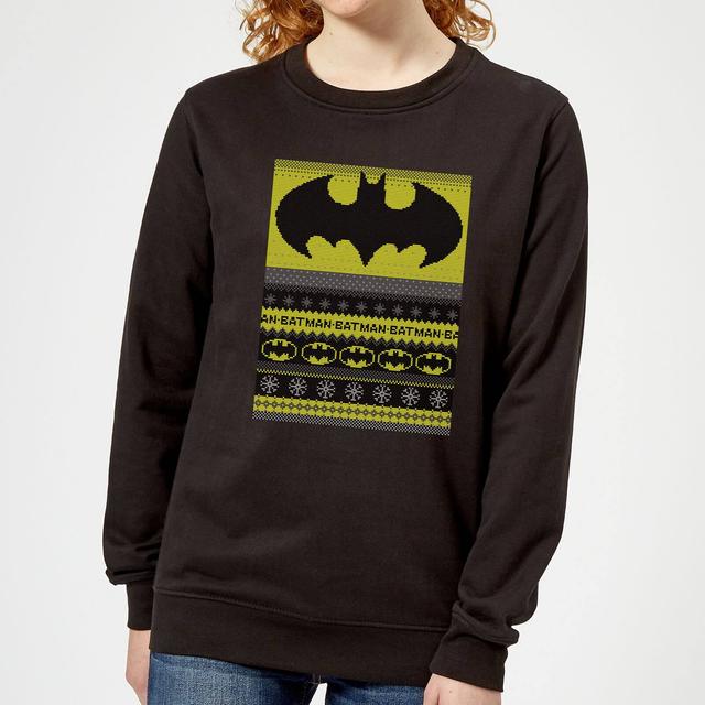 DC Comics Batman Women's Christmas Sweater in Black - XXL - Black on Productcaster.