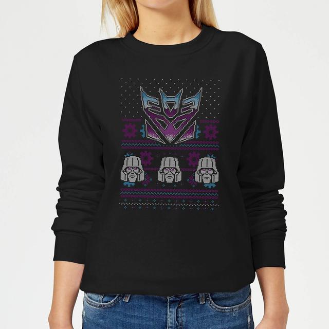 Decepticons Classic Ugly Knit Damen Weihnachtspullover – Schwarz - L on Productcaster.