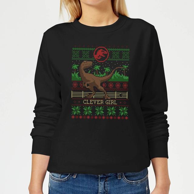 Jurassic Park Clever Girl Women's Christmas Jumper - Black - XS on Productcaster.