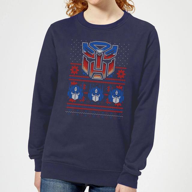 Autobots Classic Ugly Knit Maglione Natalizio Donna - Blu Navy - XXL on Productcaster.