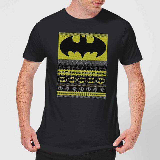 DC Comics Batman Men's Christmas T-Shirt in Black - M on Productcaster.