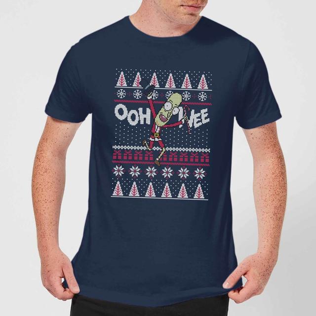 Camiseta navideña para hombre Ooh Wee de Rick and Morty - Azul marino - S on Productcaster.