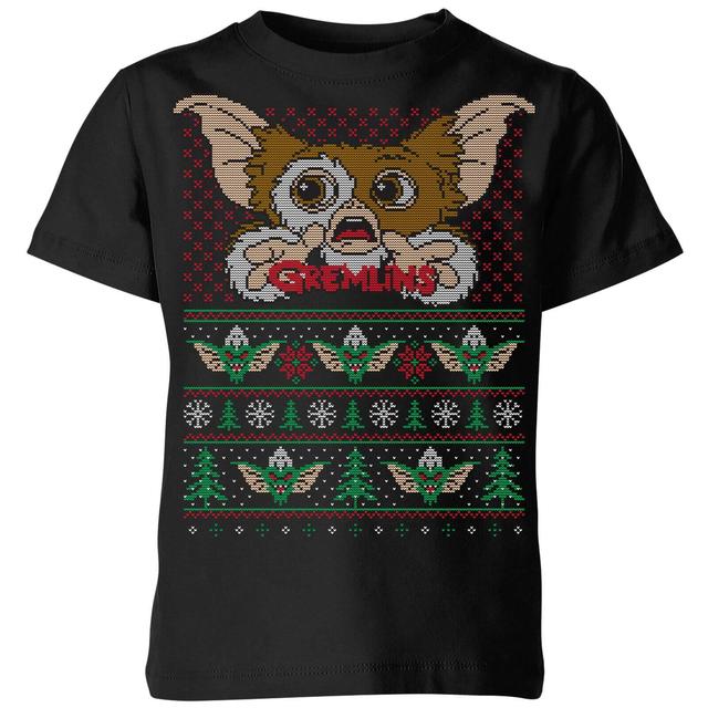 Gremlins Ugly Knit Kids' Christmas T-Shirt - Black - 9-10 Jahre on Productcaster.